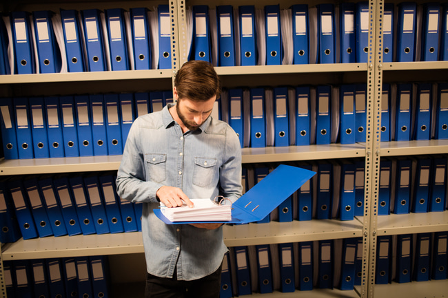A secure information handling scene representing chain-of-custody controls.